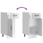 Mueble bajo cocina Kalmar madera ingeniería blanca alto brillo by , Kitchen cabinets - Ref: Foro24-853459, Price: 71,28 €, Di...