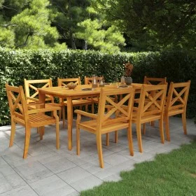 Garden dining set 9 pieces solid acacia wood by vidaXL, Garden sets - Ref: Foro24-3058006, Price: 884,68 €, Discount: %