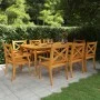 Garten-Essgruppe 9-teilig aus massivem Akazienholz von vidaXL, Gartensets - Ref: Foro24-3058006, Preis: 883,98 €, Rabatt: %