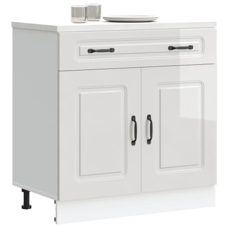 Mueble bajo cocina Kalmar madera ingeniería blanca alto brillo von , Küchenschränke - Ref: Foro24-853499, Preis: 110,30 €, Ra...
