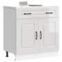 Mueble bajo cocina Kalmar madera ingeniería blanca alto brillo von , Küchenschränke - Ref: Foro24-853499, Preis: 110,30 €, Ra...
