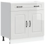 Mueble bajo cocina Kalmar madera ingeniería blanca alto brillo von , Küchenschränke - Ref: Foro24-853499, Preis: 110,30 €, Ra...