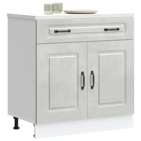 Mueble bajo de cocina Kalmar madera de ingeniería gris hormigón von , Küchenschränke - Ref: Foro24-853501, Preis: 96,63 €, Ra...