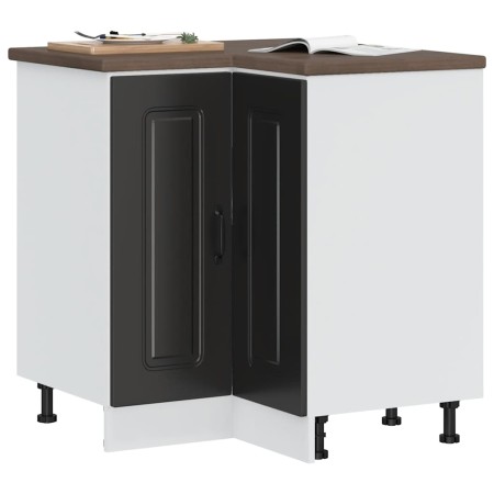 Mueble bajo esquinero de cocina Kalmar madera ingeniería negra de , Armarios de cocina - Ref: Foro24-853508, Precio: 118,40 €...
