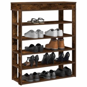 Mueble zapatero madera de ingeniería roble ahumado 80x30x98 cm by , Shoe racks and shoe organizers - Ref: Foro24-859936, Pric...