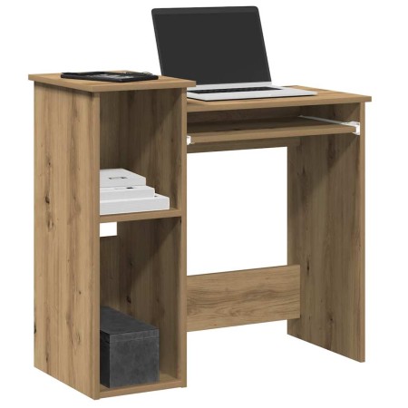 Escritorio estantes madera roble artisian 84x40x78 cm de , Escritorios - Ref: Foro24-860453, Precio: 79,74 €, Descuento: %