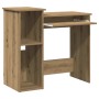 Escritorio estantes madera roble artisian 84x40x78 cm de , Escritorios - Ref: Foro24-860453, Precio: 79,74 €, Descuento: %