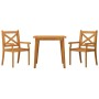 Garten-Essgruppe 3-teilig aus massivem Akazienholz von vidaXL, Gartensets - Ref: Foro24-3057999, Preis: 256,98 €, Rabatt: %
