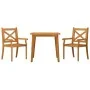 Juego de comedor de jardín 3 piezas madera maciza de acacia de vidaXL, Conjuntos de jardín - Ref: Foro24-3057999, Precio: 248...