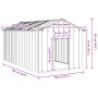 Caseta para perros con techo acero galvanizado 114x202x101 cm von , Hundehütten - Ref: Foro24-4100921, Preis: 203,53 €, Rabat...