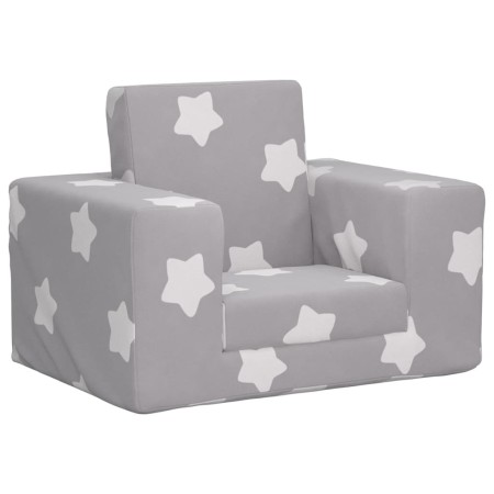 Sofá cama infantil felpa suave gris claro con estrellas by , Baby and Toddler Furniture - Ref: Foro24-4104784, Price: 37,36 €...