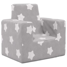 Sofá para niños felpa suave gris claro con estrellas by , Baby and Toddler Furniture - Ref: Foro24-4104790, Price: 36,24 €, D...