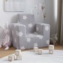 Sofá para niños felpa suave gris claro con estrellas by , Baby and Toddler Furniture - Ref: Foro24-4104790, Price: 36,24 €, D...