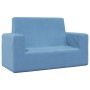Sofá para niños de 2 plazas de felpa suave azul by , Baby and Toddler Furniture - Ref: Foro24-4104800, Price: 47,35 €, Discou...