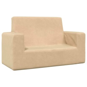 Sofá para niños de 2 plazas de felpa suave color crema by , Baby and Toddler Furniture - Ref: Foro24-4104799, Price: 47,35 €,...