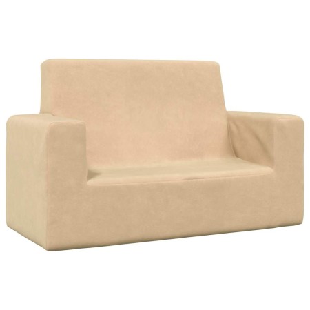 Sofá para niños de 2 plazas de felpa suave color crema von , Baby- und Kleinkindmöbel - Ref: Foro24-4104799, Preis: 47,35 €, ...