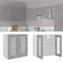 Betongrauer Hängeschrank aus technischem Glas und Holz von vidaXL, Küchenschränke - Ref: Foro24-802525, Preis: 45,56 €, Rabat...