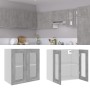 Betongrauer Hängeschrank aus technischem Glas und Holz von vidaXL, Küchenschränke - Ref: Foro24-802525, Preis: 46,79 €, Rabat...