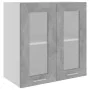 Betongrauer Hängeschrank aus technischem Glas und Holz von vidaXL, Küchenschränke - Ref: Foro24-802525, Preis: 45,56 €, Rabat...