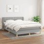Cama box spring con colchón tela gris claro 140x190 cm en Camas y somieres | Comprar online en Foro24