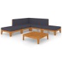 Gartenmöbel- und Kissenset 7-teilig aus massivem Akazienholz von vidaXL, Gartensets - Ref: Foro24-3058103, Preis: 681,05 €, R...