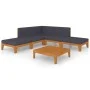 Juego muebles de jardín y cojines 7 pzas madera maciza acacia de vidaXL, Conjuntos de jardín - Ref: Foro24-3058103, Precio: 6...