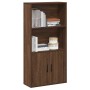 Estantería de madera de ingeniería marrón roble 60x24x120 cm by , Bookcases and shelves - Ref: Foro24-860424, Price: 70,89 €,...