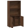 Estantería de madera de ingeniería marrón roble 60x24x120 cm by , Bookcases and shelves - Ref: Foro24-860424, Price: 70,89 €,...