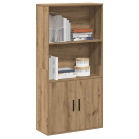 Estantería de madera de ingeniería roble artisan 60x24x120 cm by , Bookcases and shelves - Ref: Foro24-860426, Price: 76,45 €...