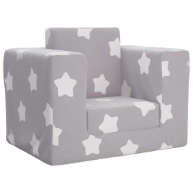 Sofá cama infantil felpa suave gris claro con estrellas von , Baby- und Kleinkindmöbel - Ref: Foro24-4104802, Preis: 37,69 €,...