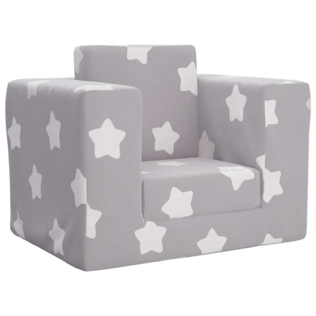 Sofá cama infantil felpa suave gris claro con estrellas von , Baby- und Kleinkindmöbel - Ref: Foro24-4104802, Preis: 37,69 €,...
