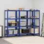 Estanterías de 4 baldas 3 uds madera contrachapada y acero azul von , Industrieregale - Ref: Foro24-3307580, Preis: 106,23 €,...