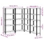 Estante almacenaje 5 niveles 4 uds acero y madera contrachapada by , Industrial shelving - Ref: Foro24-3307589, Price: 137,87...
