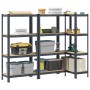 Estante almacenaje 4 niveles 3 uds acero y madera contrachapada von , Industrieregale - Ref: Foro24-3307582, Preis: 99,16 €, ...