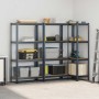 Estante almacenaje 4 niveles 3 uds acero y madera contrachapada von , Industrieregale - Ref: Foro24-3307582, Preis: 99,16 €, ...