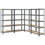 Estante almacenaje 5 niveles 4 uds acero y madera contrachapada von , Industrieregale - Ref: Foro24-3307610, Preis: 245,06 €,...