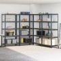 Estante almacenaje 5 niveles 4 uds acero y madera contrachapada von , Industrieregale - Ref: Foro24-3307610, Preis: 245,06 €,...
