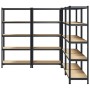 Estante almacenaje 5 niveles 4 uds acero y madera contrachapada von , Industrieregale - Ref: Foro24-3307610, Preis: 245,06 €,...