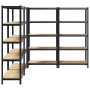 Estante almacenaje 5 niveles 4 uds acero y madera contrachapada von , Industrieregale - Ref: Foro24-3307610, Preis: 245,06 €,...