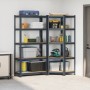 Juego 2 estantes 5 niveles acero antracita y madera industrial von , Industrieregale - Ref: Foro24-3307627, Preis: 131,12 €, ...
