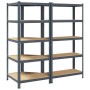Juego 2 estantes 5 niveles acero antracita y madera industrial von , Industrieregale - Ref: Foro24-3307627, Preis: 131,12 €, ...