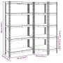 Juego 2 estantes 5 niveles acero antracita y madera industrial von , Industrieregale - Ref: Foro24-3307627, Preis: 131,12 €, ...
