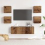 Conjunto de mueble de TV 5 piezas montado la pared madera vieja von , TV-Möbel - Ref: Foro24-3329145, Preis: 137,75 €, Rabatt: %