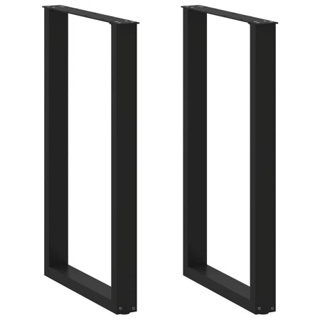Patas de mesa de centro forma U 2uds acero negro 60x(100-101)cm de , Patas para mesas - Ref: Foro24-4013236, Precio: 138,04 €...