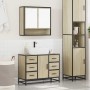 Set de muebles de baño 2 pzas madera contrachapada roble Sonoma de , Muebles de baño - Ref: Foro24-3300931, Precio: 200,22 €
