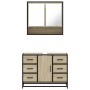 Set de muebles de baño 2 pzas madera contrachapada roble Sonoma de , Muebles de baño - Ref: Foro24-3300931, Precio: 195,04 €,...