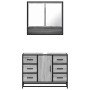 Set de muebles de baño 2 pzas madera contrachapada gris sonoma von , Badezimmermöbel - Ref: Foro24-3300933, Preis: 205,17 €, ...