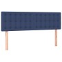 Cama box spring con colchón tela azul 140x190 cm