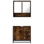 Set de muebles baño 2 pzas madera contrachapada roble ahumado de , Muebles de baño - Ref: Foro24-3300927, Precio: 169,56 €