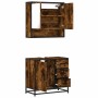Set de muebles baño 2 pzas madera contrachapada roble ahumado von , Badezimmermöbel - Ref: Foro24-3300927, Preis: 169,73 €, R...